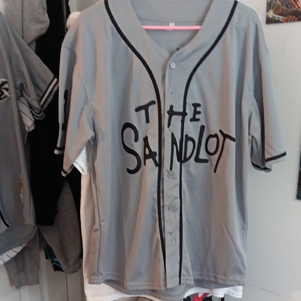 The Sandlot-Yeah-Yeah #11 Gray and Black Athletic Jerseys for Sports Enthusiasts